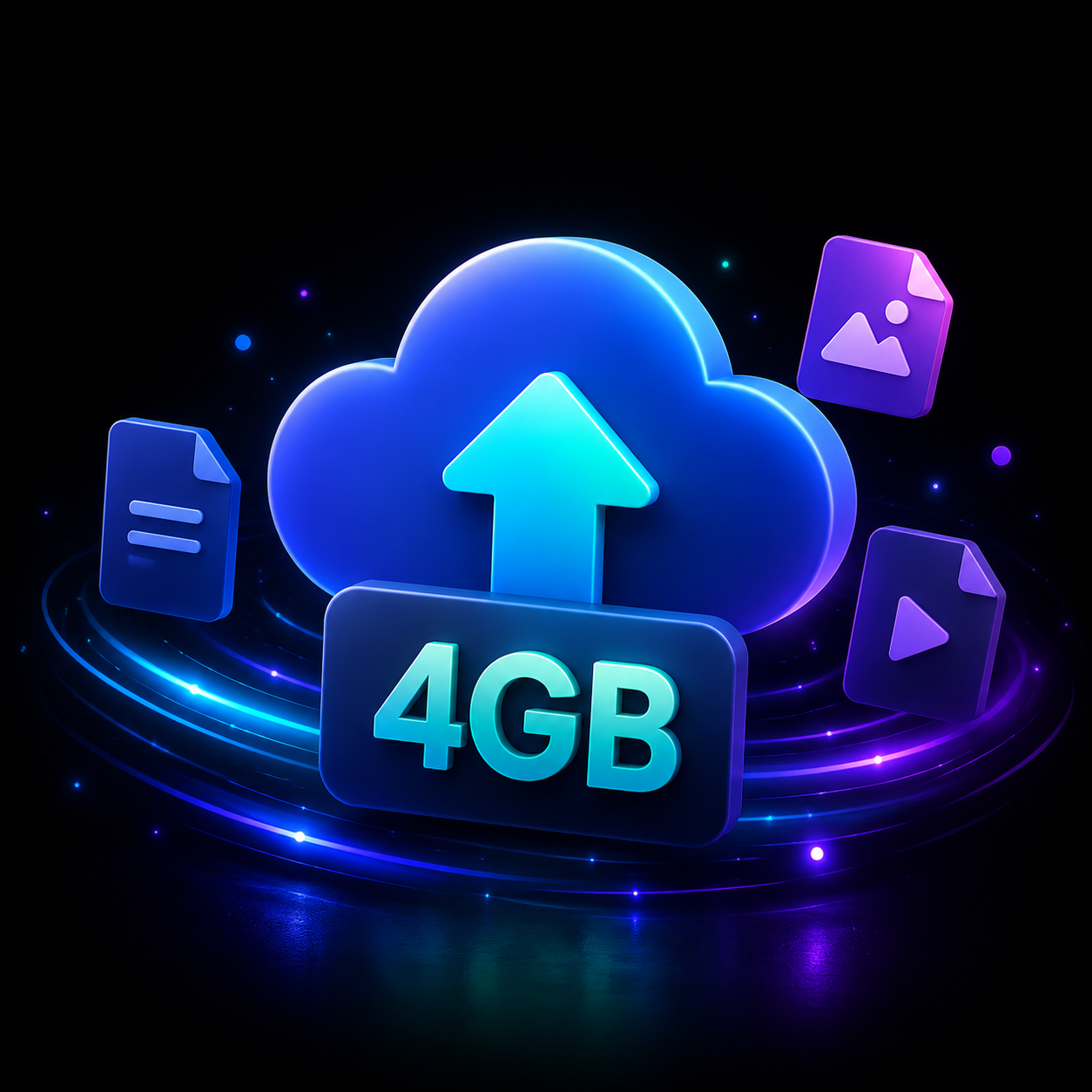 آپلود فایل تا 4 گیگابایت